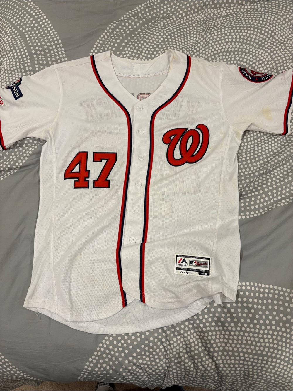 Rare Howie Kendrick Nationals Baseball Jersey from 2019 World Series Win season